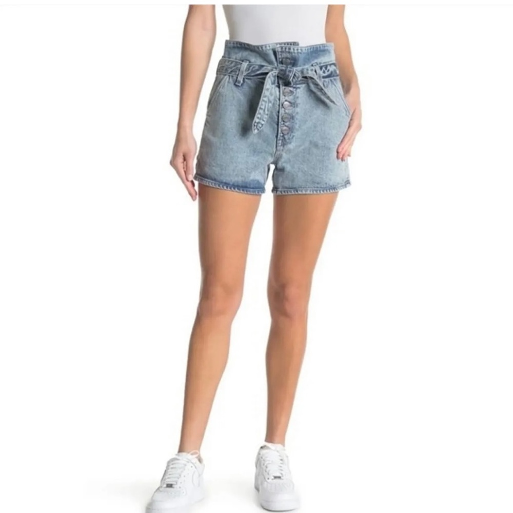 GRLFRND High Waisted Brynn Jean Shorts with Jean Belt (Size 28)